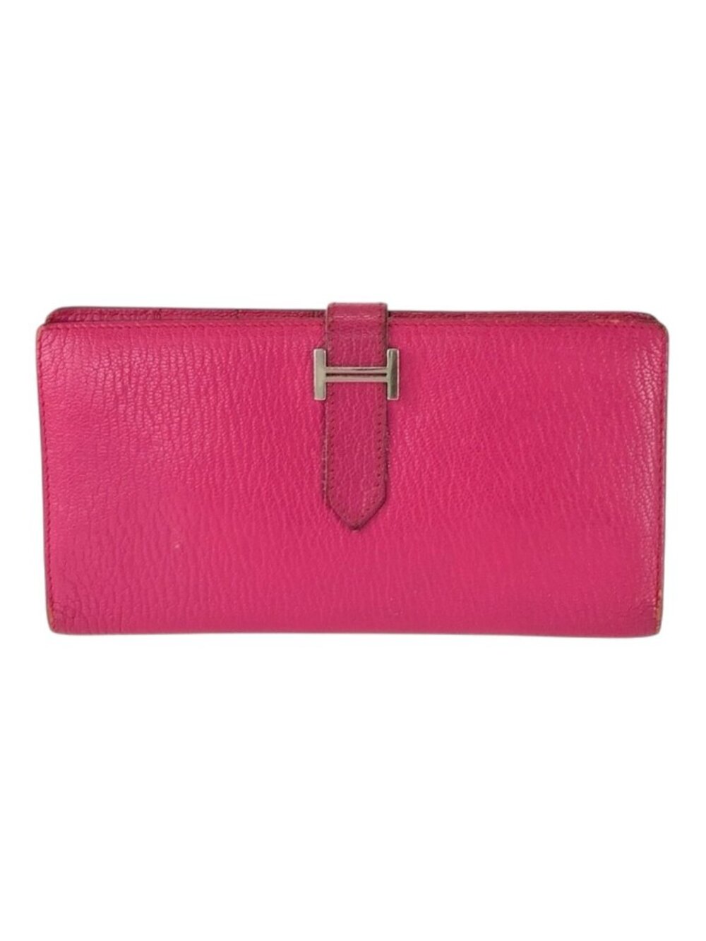 Hermes Bearn Classic Rose Tyrian Pink Chevre Wallet